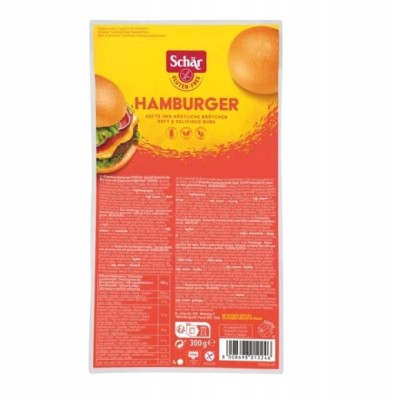 Schar HAMBURGER BUŁKI do hamburgerów ROLLS BEZGLUTENOWE 4x75G 300G